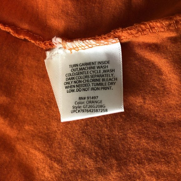 Unbranded Halloween Tee-Shirt Orange with Black Sparkly Lettering Women's Sz Lrg - Picture 7 of 8